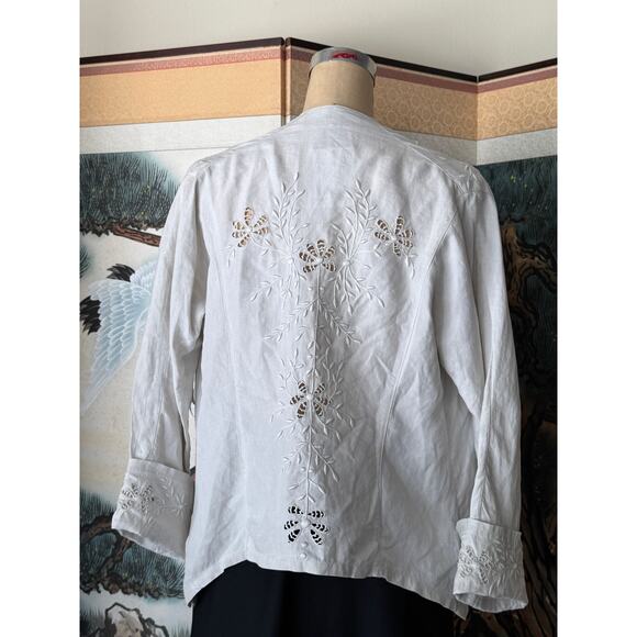 Antique Edwardian Cotton & Lace Top Early 1900s - Picture 5 of 5